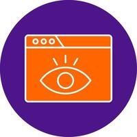Visualization Line Filled Circle Icon vector