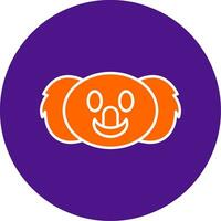Koala Line Filled Circle Icon vector