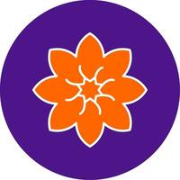 Amaryllis Line Filled Circle Icon vector