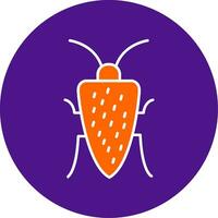 Cockroach Line Filled Circle Icon vector