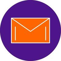 Mail Line Filled Circle Icon vector