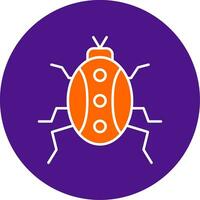 Bug Line Filled Circle Icon vector