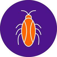 Cockroach Line Filled Circle Icon vector
