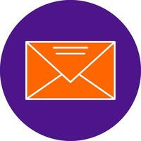 Mail Line Filled Circle Icon vector