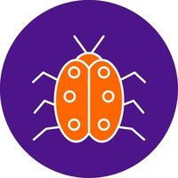 Bug Line Filled Circle Icon vector