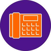 Telephone Line Filled Circle Icon vector