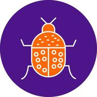 Beetle Line Filled Circle Icon vector