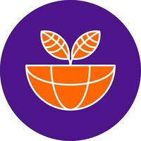 Ecosystem Line Filled Circle Icon vector