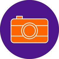Old Came Line Filled Circle Icon vector