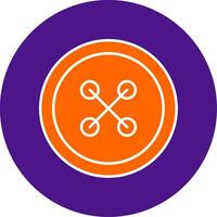Cloth Button Line Filled Circle Icon vector