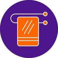 Towel Rack Line Filled Circle Icon vector