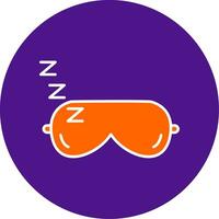 Sleeping Mask Line Filled Circle Icon vector