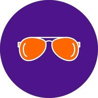 Sun Glasses Line Filled Circle Icon vector