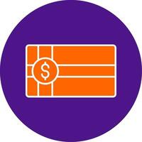 Payment Voucher Line Filled Circle Icon vector