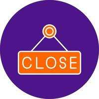 Close Line Filled Circle Icon vector