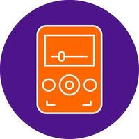 Audio Player Line Filled Circle Icon vector