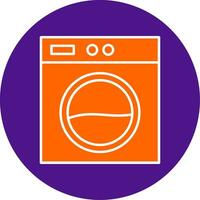 Laundry Machine Line Filled Circle Icon vector