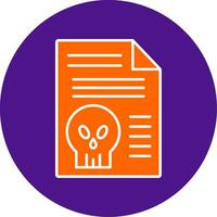 Document Line Filled Circle Icon vector