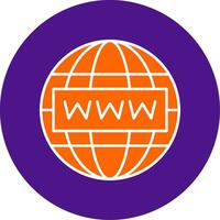Internet Line Filled Circle Icon vector