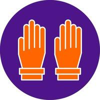 Glove Line Filled Circle Icon vector