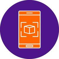 Augmented Reality Line Filled Circle Icon vector