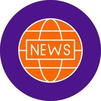 News Report Line Filled Circle Icon vector