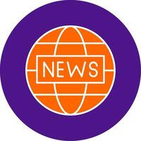 News Report Line Filled Circle Icon vector