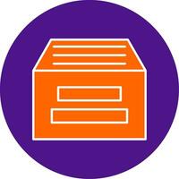 Archive Line Filled Circle Icon vector