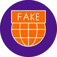 Fake News Line Filled Circle Icon vector