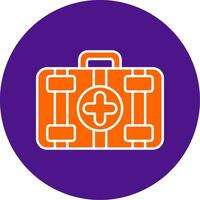 First Aid Kit Line Filled Circle Icon vector