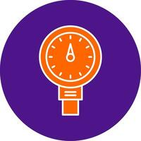 Meter Line Filled Circle Icon vector