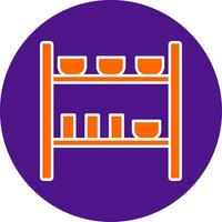 Rack Line Filled Circle Icon vector