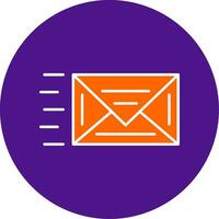 Mail Line Filled Circle Icon vector