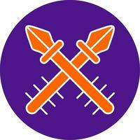 Harpoon Line Filled Circle Icon vector
