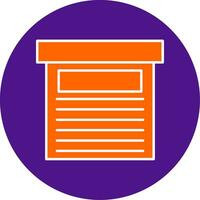 Storage Box Line Filled Circle Icon vector