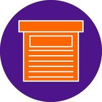 Storage Box Line Filled Circle Icon vector