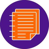 Notes Line Filled Circle Icon vector