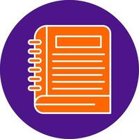 Notebook Line Filled Circle Icon vector