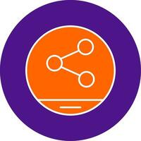 Share Line Filled Circle Icon vector