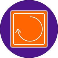 Rotate Line Filled Circle Icon vector