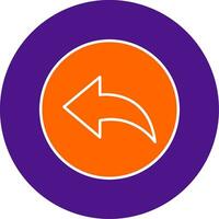 Previous Line Filled Circle Icon vector