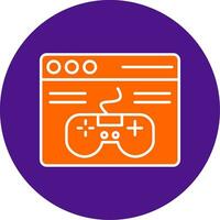 Videogame Line Filled Circle Icon vector