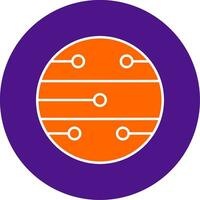 Mars Line Filled Circle Icon vector