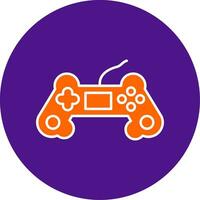 Game Controller Line Filled Circle Icon vector
