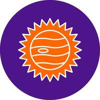 Eclipse Line Filled Circle Icon vector