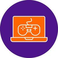 Videogame Line Filled Circle Icon vector