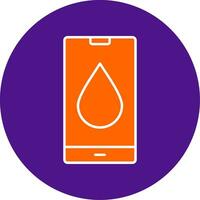 Water Drop Line Filled Circle Icon vector