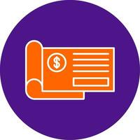 Bank Check Line Filled Circle Icon vector