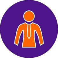Businessman Line Filled Circle Icon vector