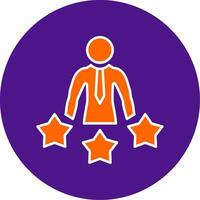 Experience Line Filled Circle Icon vector